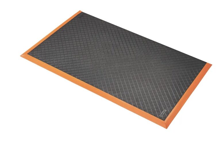 Safety Stance Solid™ 649 Notrax workplace rubber matting Black/Orange