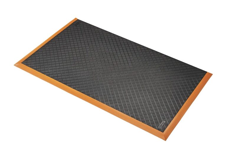 Safety Stance Solid™ 649 Notrax workplace rubber matting Black/Orange