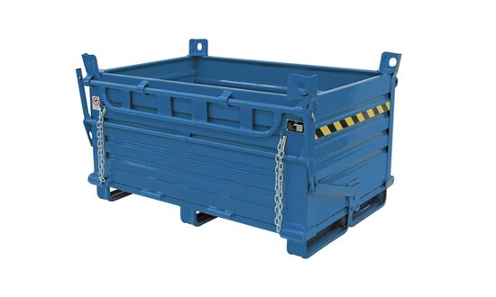 Steel Drop Bottom Opening Skips - 2 Doors SL2 Sall drop bottom skips Blue