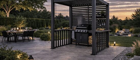 BBQ pergola (Vasaras virtuves nojume)