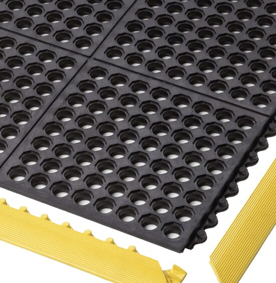 Cushion Ease™ Nitrile FR 650SFR Notrax modular mats Black