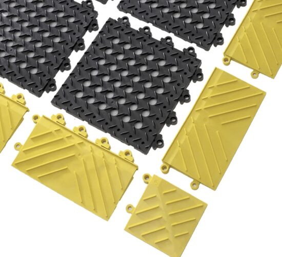 Diamond Flex Lok™ 620 Notrax modular mats Black/Yellow