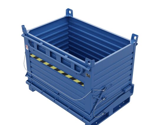 Steel Drop Bottom Opening Skips - 1 Door SL1 Sall drop bottom skips Blue