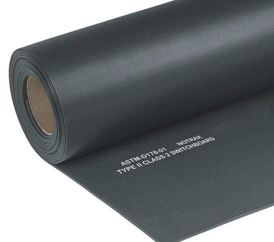 Switchboard Matting™ Class 2 830 Notrax insulated mats electrical safety Black