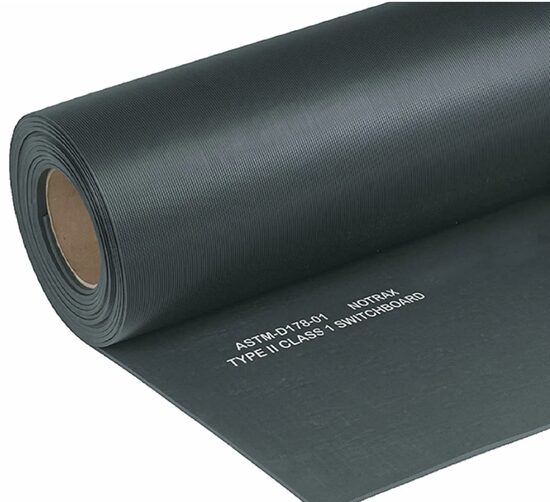Switchboard Matting™ Class 1 833 Notrax insulated mats electrical safety Black
