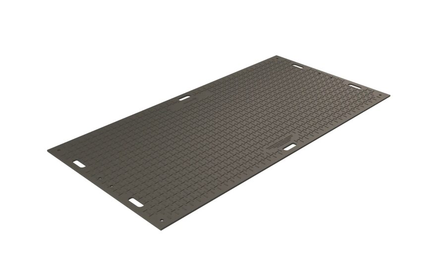 EuroMat® TTEM Checkers pagaidu zemes virskārtasaizsardzības paklājiņi Chevron/Pedestrian