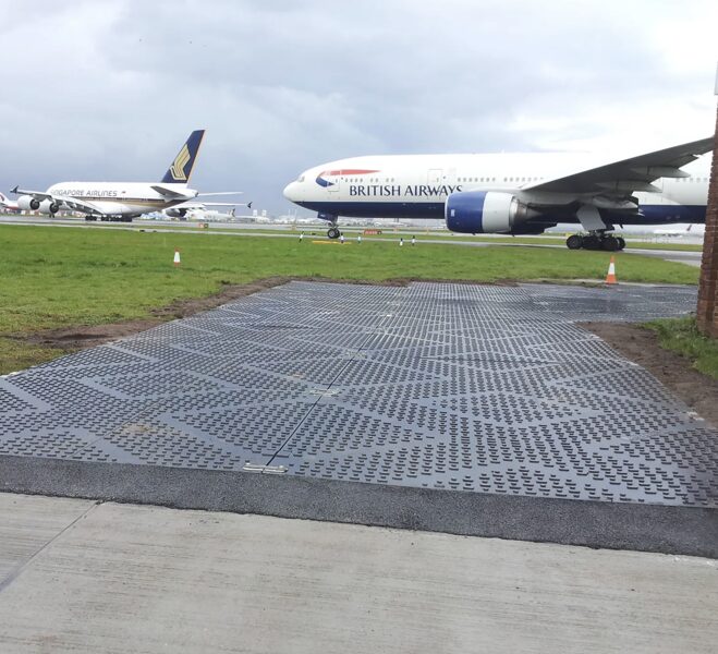 TuffTrak® ST TTST Checkers ground protection mats for heavy equipment